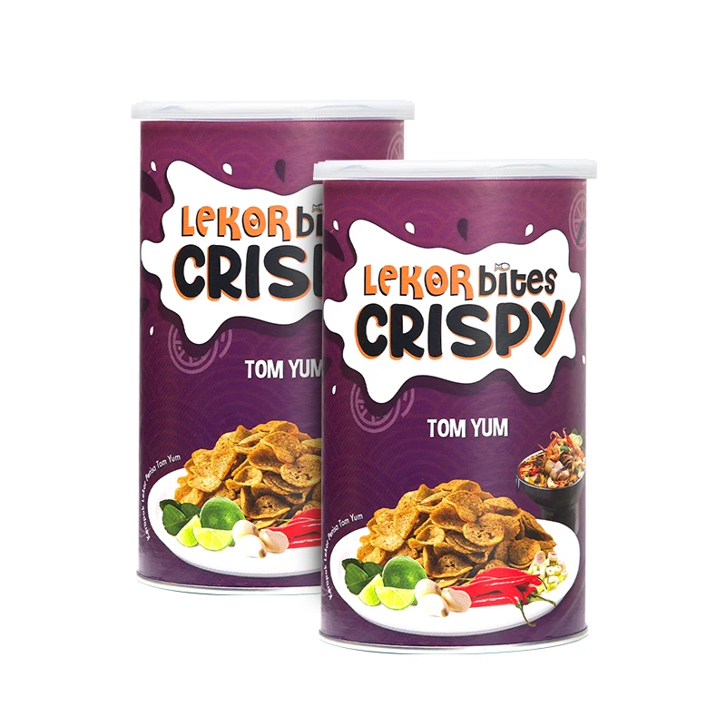 Premium Wholesale 200g Lekor Bites Crispy with Tom Yum Flavor Delicious and Nutritious Seafood Snacks