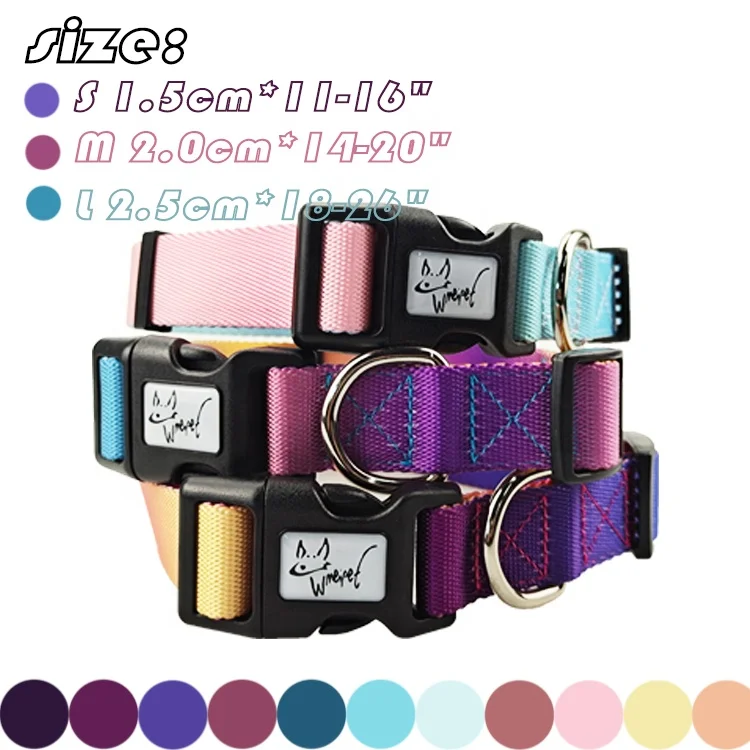 colorful dog collar accept custom logo wholesale pet collar