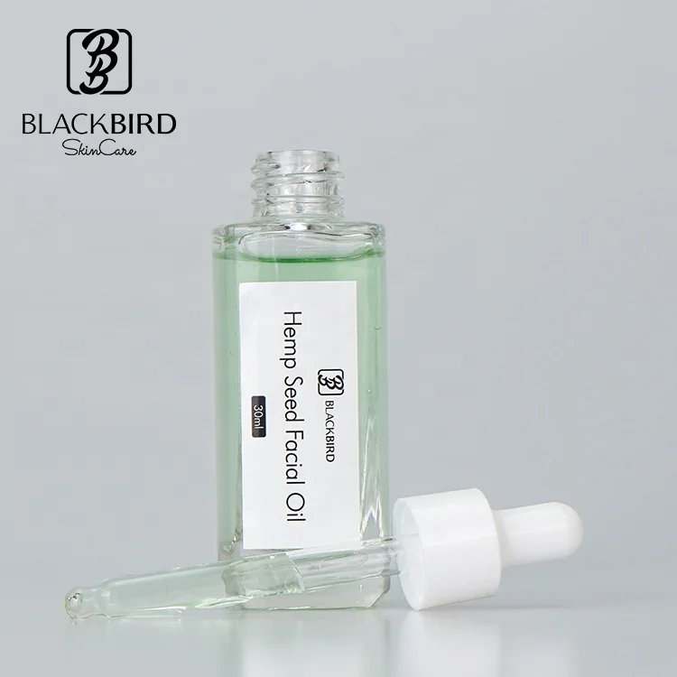 Private Label Anti Wrinkle Lightening Skin Care Product OEM Moisturizing Whitening Nourishing Face Oil Serum Hemp Seed Oil Serum