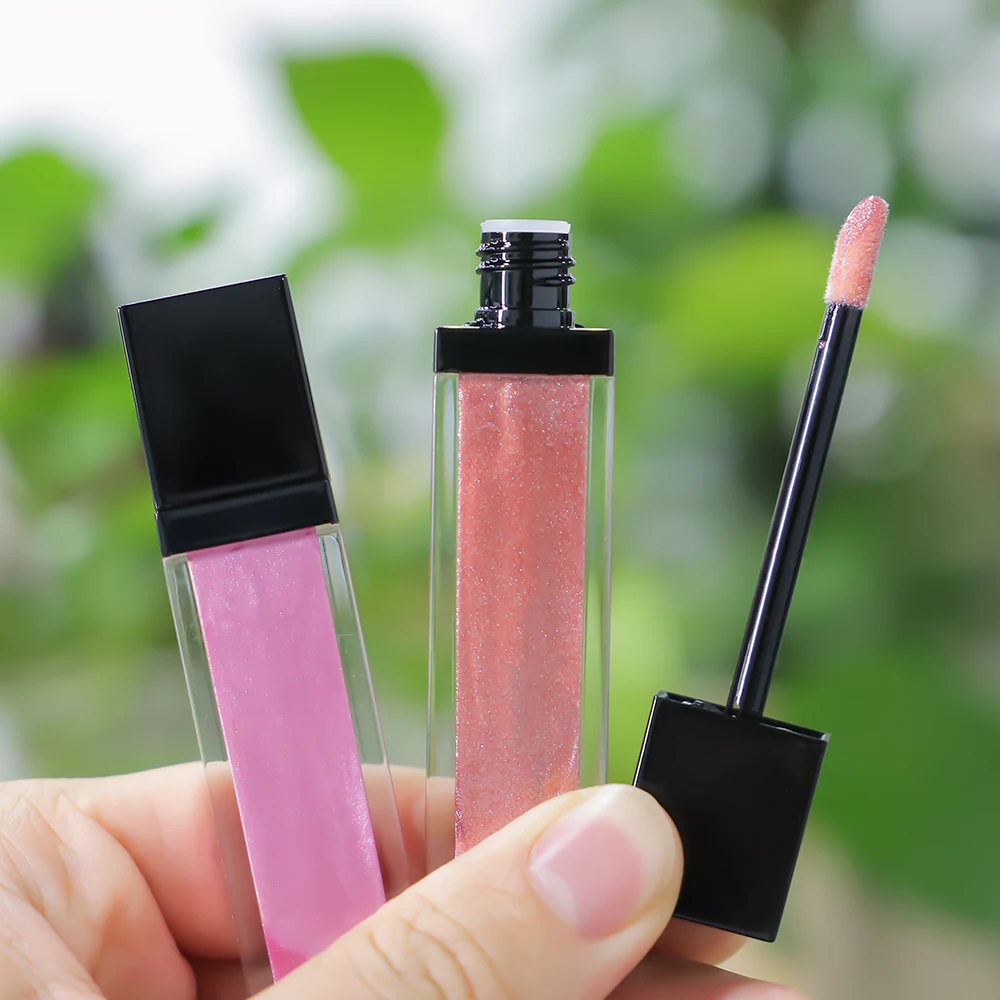 wholesale custom glitter lip gloss private label lipgloss Vegan Lip Gloss Luxury Shiny Glitter Lip Gloss