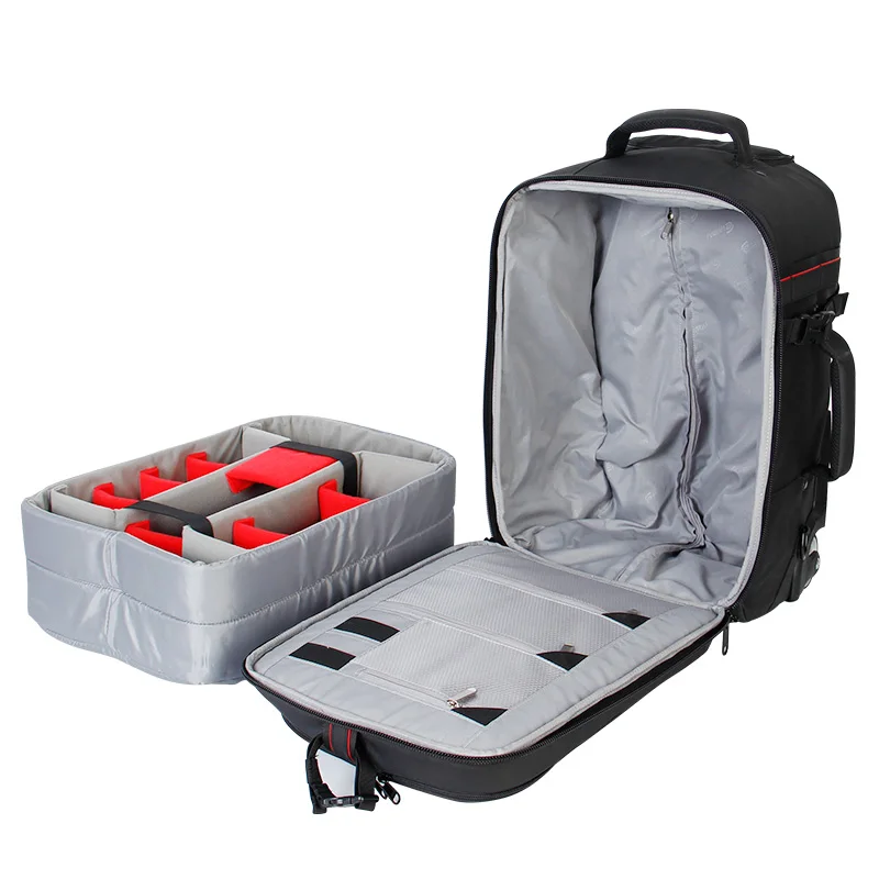 
Eirmai Convertible Rolling Camera Backpack Bag - 14.5x11.8x24.4 inches Inches, Black 