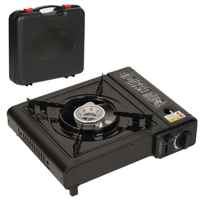 High quality Garden Automatic Ignition Stove Portable Butane Outdoor Camping hiking Gas Stove with Carrying Case