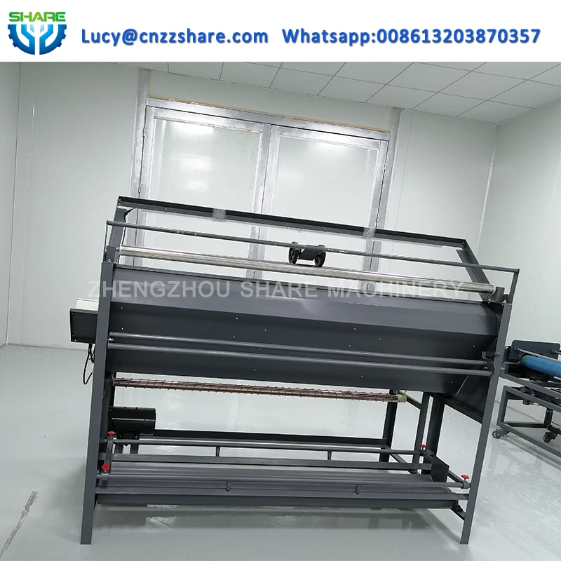 manual roll to roll fabric inspection cloth re press rolling winding machine