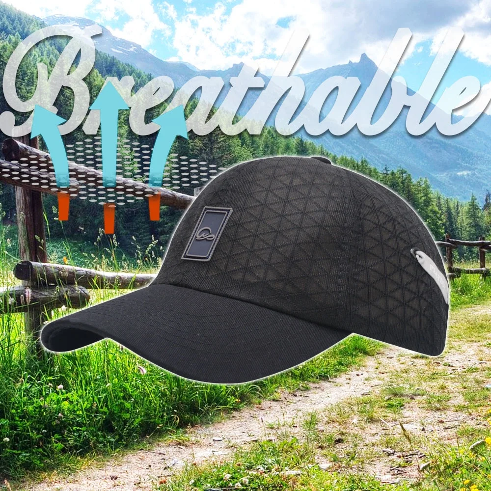 Ultrafibre airmesh fitted cap breathable dry fit sports caps for golf cycling running fishing