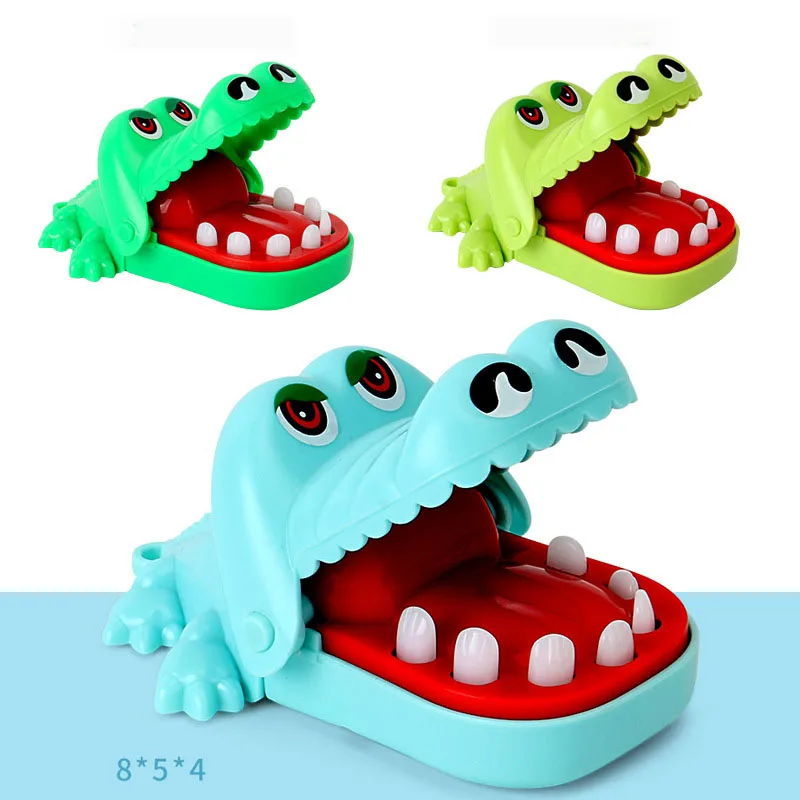 New Design Mini Adventure Funny Silicone Decompression Parent-child Game Toy Crocodile Game Kids Hand-biting Funny Toy