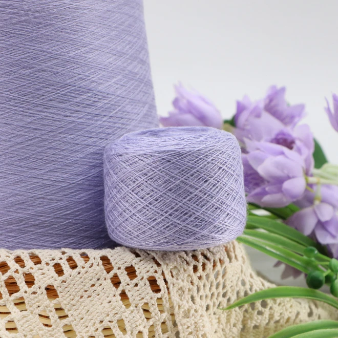 Viscose Nylon Pbt Melange Yarns Wholesale Fancy Dyed 28s/2 Core Spun Yarn