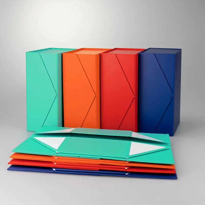 Nicro Customized Service Foldable Gift Cardboard Paper Flat Folding Packaging Collapsible Magnetic Gift Box