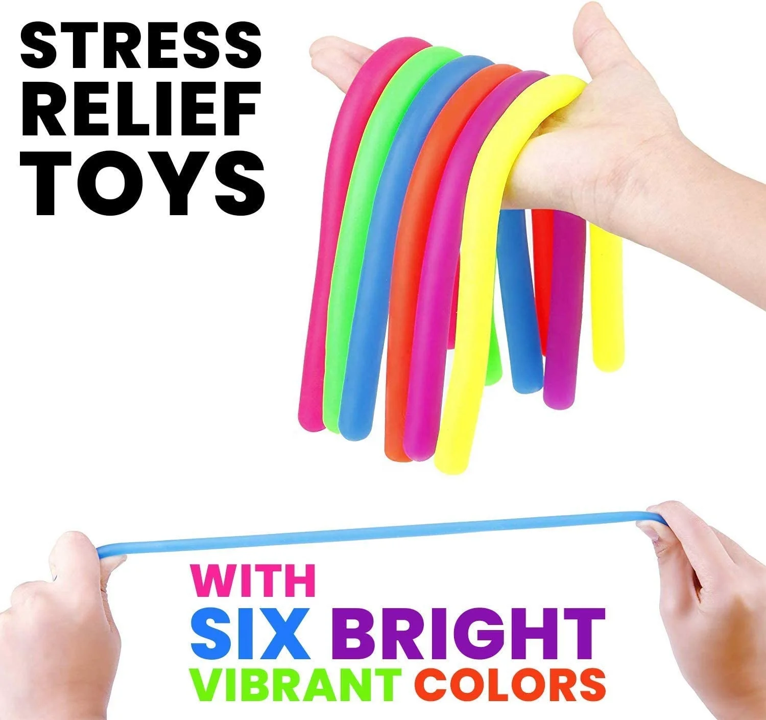 
Chinese Factory for Adults Children Stress Relief Colorful Noodle Stretchy Strings 