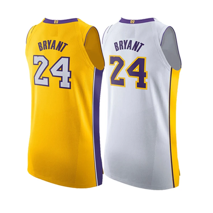 Мужские баскетбольные майки/униформы с вышивкой на заказ #24 Коби Брайант