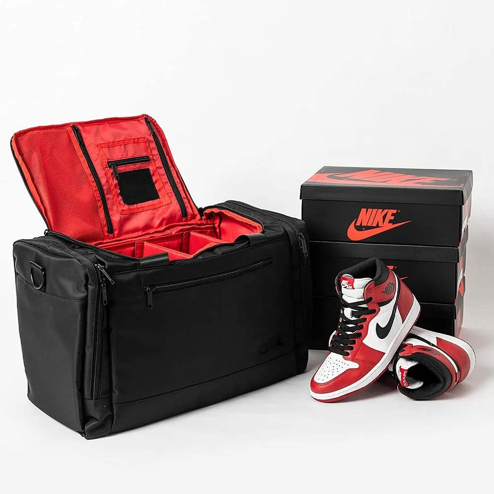 Free sample Premium Sneaker Bag & Travel Duffel Bag - 3 adjustable compartment dividers - For shoes, clothing and gym
