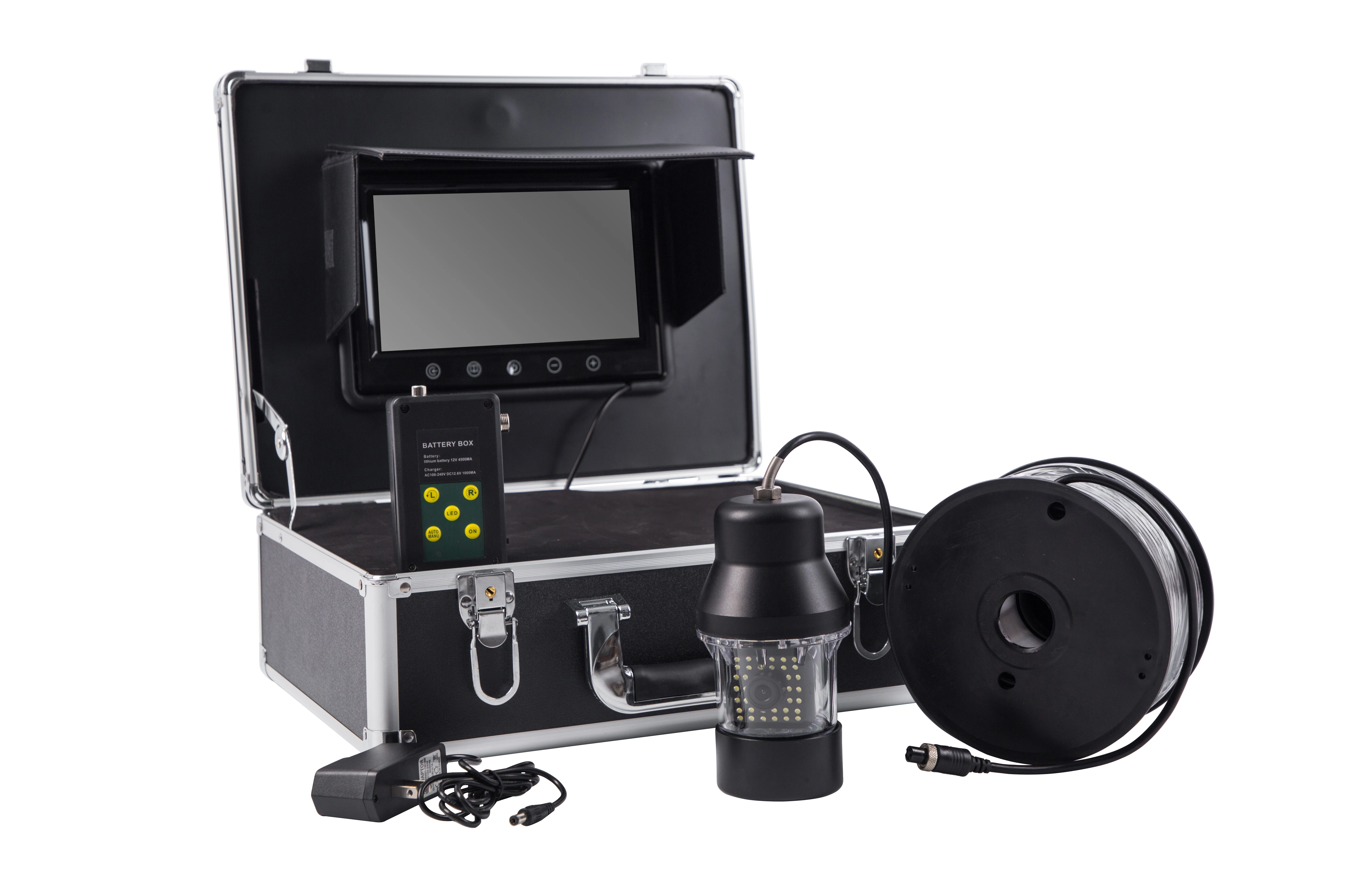 ЖК-монитор 20 м, 9 дюймов, HD 1000TVL, 36 светодиодов, ИК, вращающаяся на 360 градусов камера для подледной рыбалки