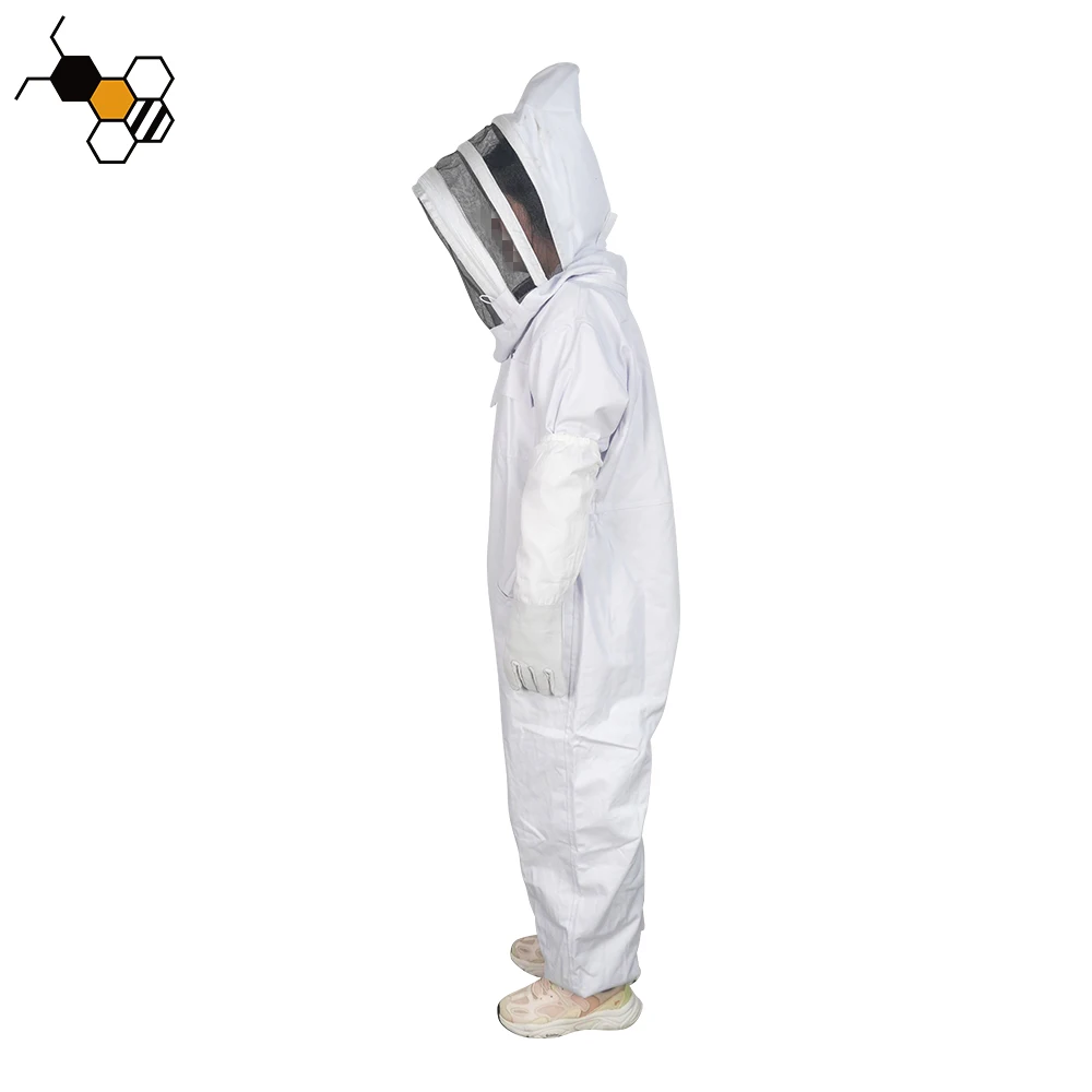 High quality beekeeper protection anti honey bee safety suit full body beekeeping bee keeper suit with veil hood hat