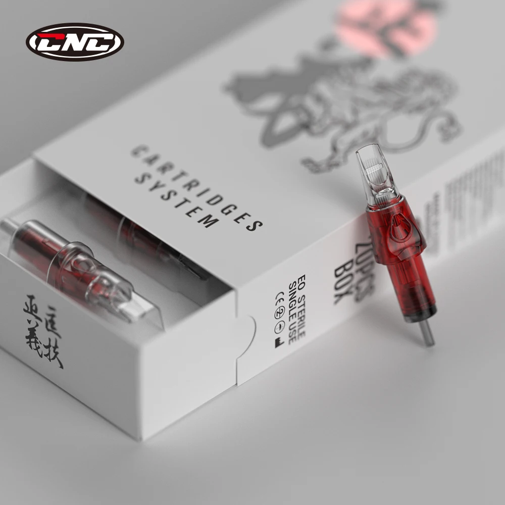 Solong CNC Red Sterilized Cheap Needle Cartridges OEM Hot 20 pcs Quality Beauty Equipment EN04 Wholesale Tattoo Cartridge Needle