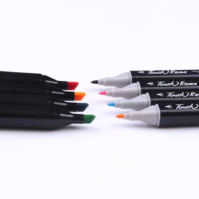 Cheap Wholesale 12 30 40 80 100 120 168 204 262 Color Dual Tip Marker Pen Set