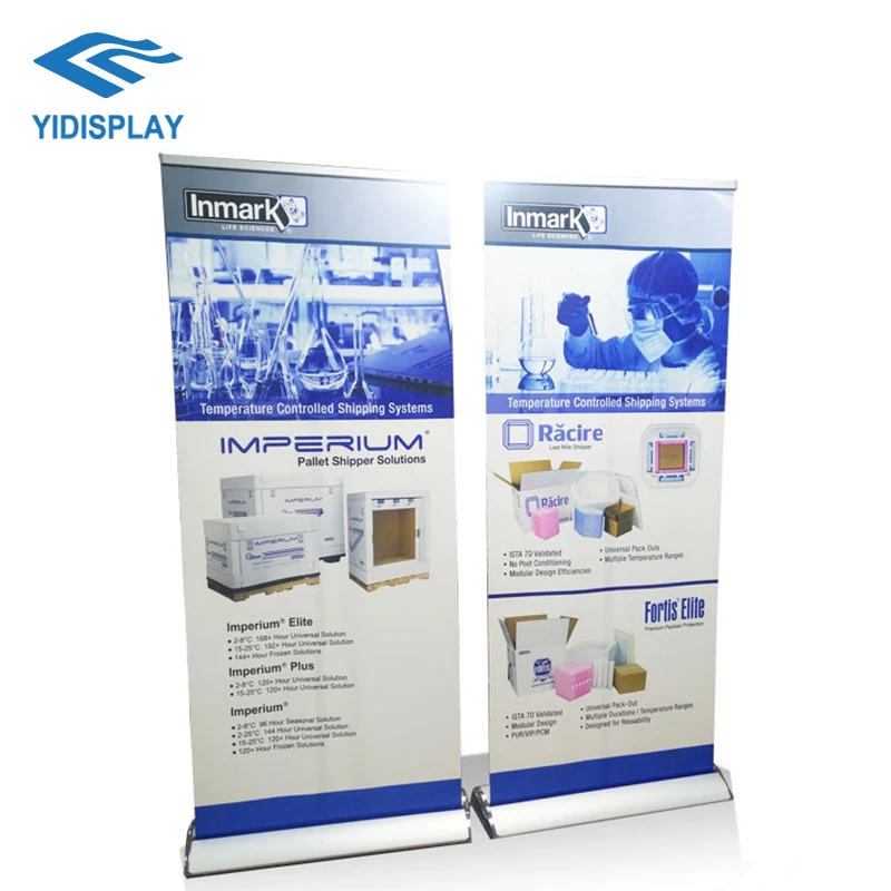 Factory Direct Sale Pop Up Stand Vertical Fabric Banner Backdrop