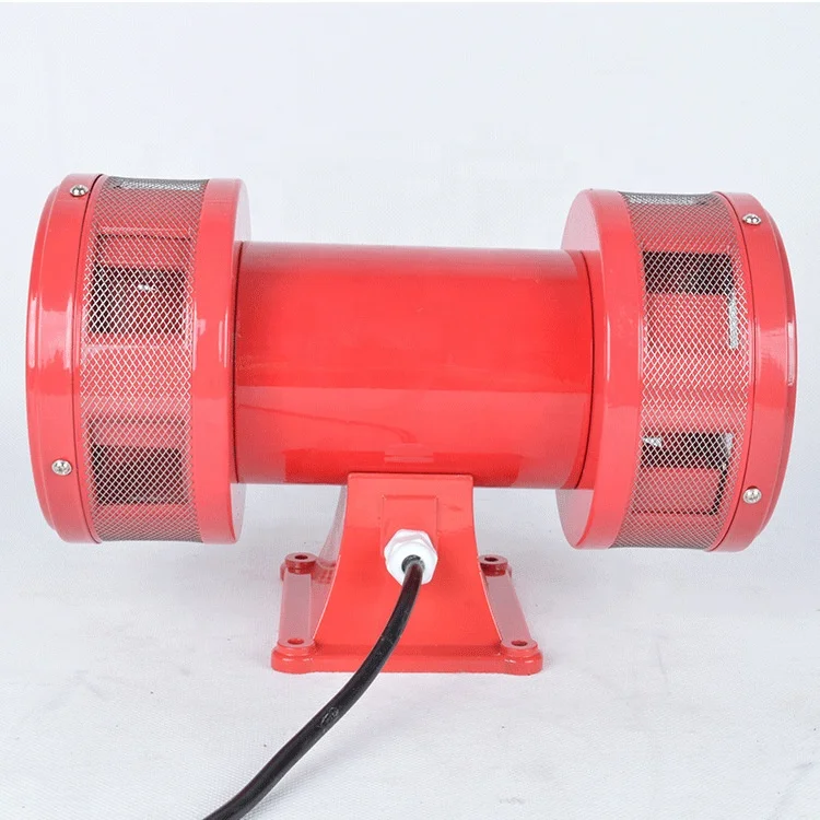 Электродвигатель сирены от производителя красного цвета Высокая децибел 130 дБ 110 В 220 MS590 промышленная двойная моторная сирена