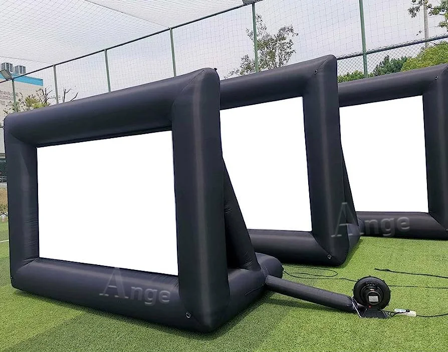 Ange Factory Custom Cheap Wholesale Giant inflatable Movie Screen Projection With Frame Free Logo