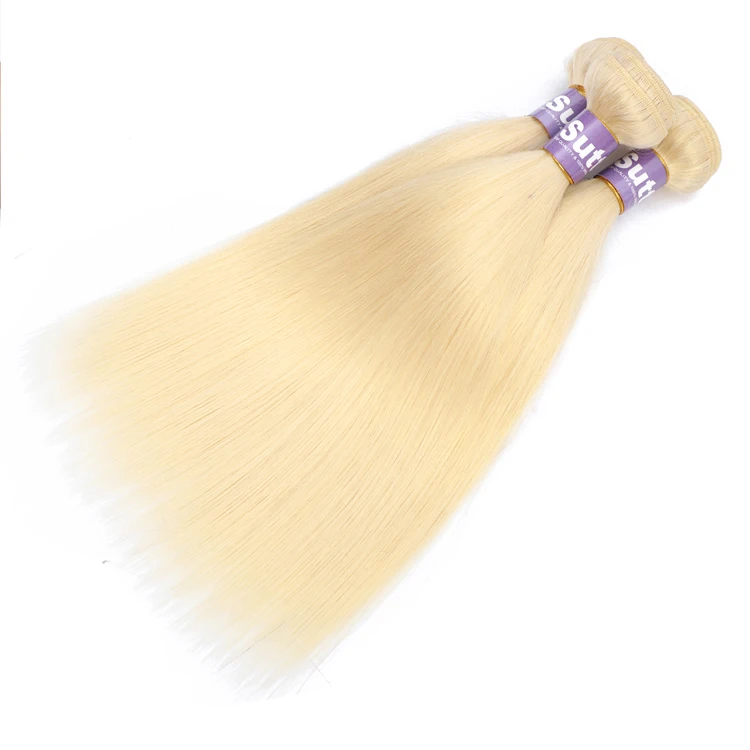 
Bundles Straight Hair Extension 100% Raw Virgin Unprocessed Human Hair Weave Bundles Suttie Dropshipping 613 Blonde Hair WEAVING 