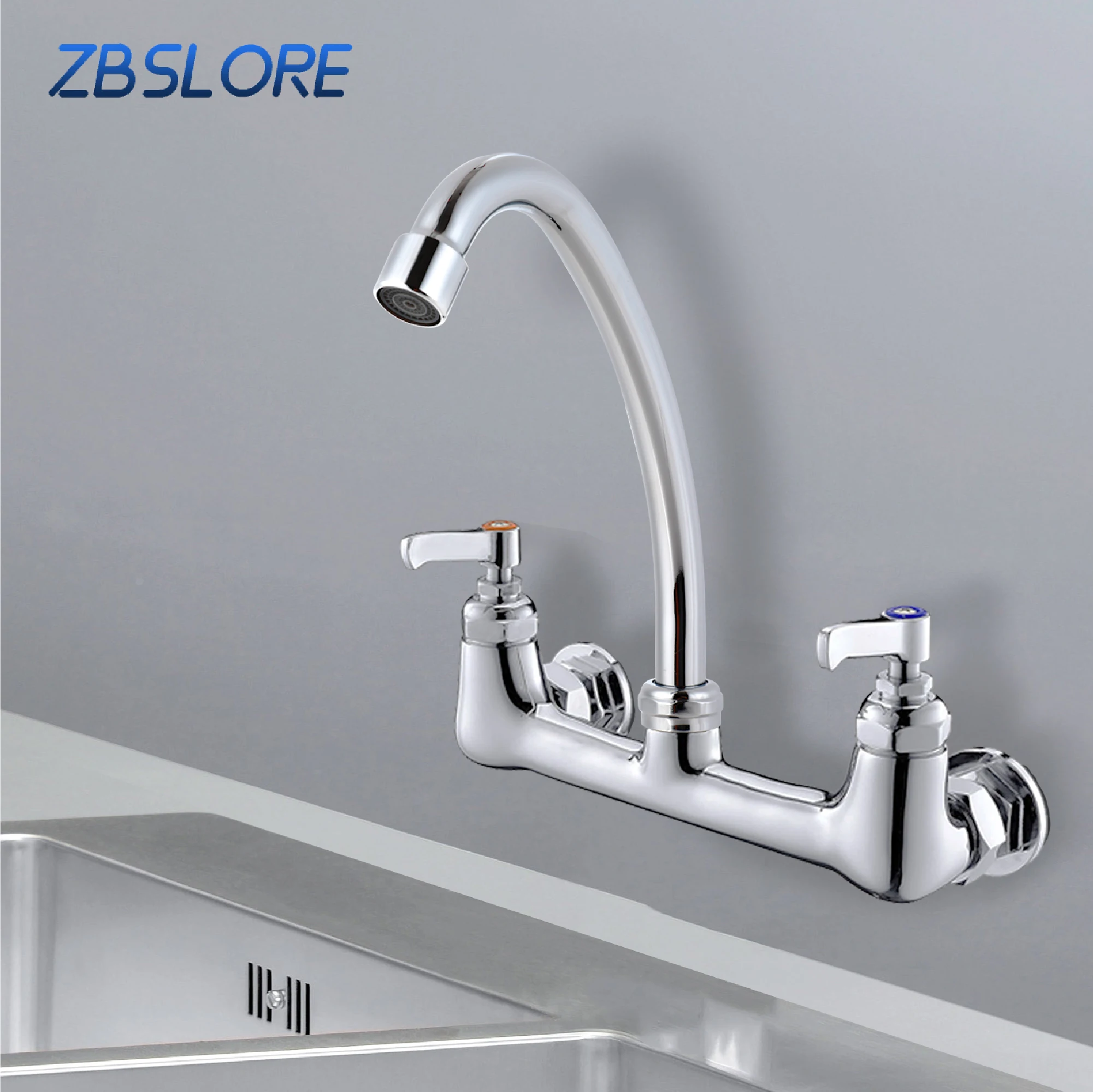 Kitchen Sink Faucets Mixer Tap Watermark Water Kitchen Tap Wall Mount Mixer Faucet