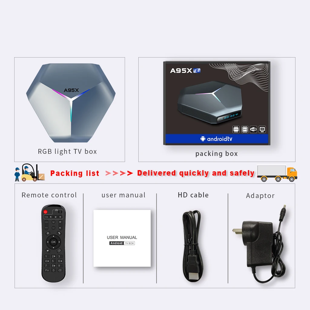 factory new Android 11 tv box A95X F4 Amlogic S905X4 4GB 32GB Internet tv set top box A95X F4