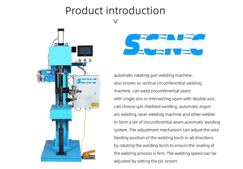 Supercnc Aluminium Quality Assurance Oil Cylinder Tig Welding Circular Torch Gun Rotary Welding Machine