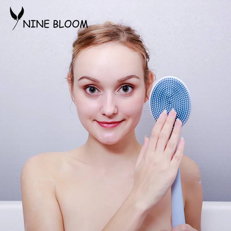  Silicone Backing Scrubber for Shower Body Men and