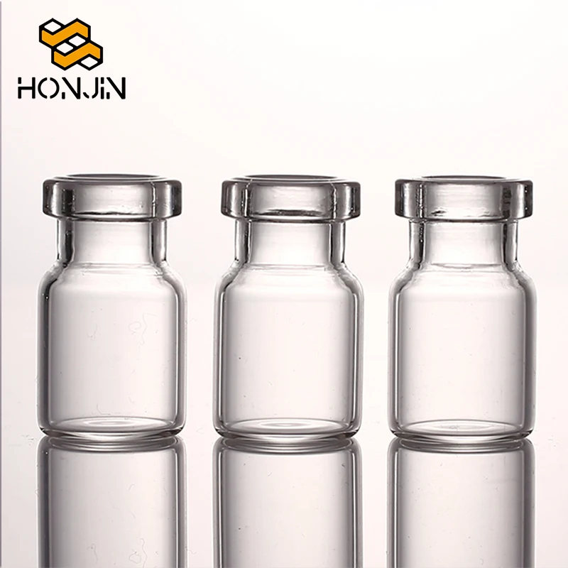 Custom Medicine Vial Box with 10ml Neutral Mini Glass Bottle Small Sample Injection Vial