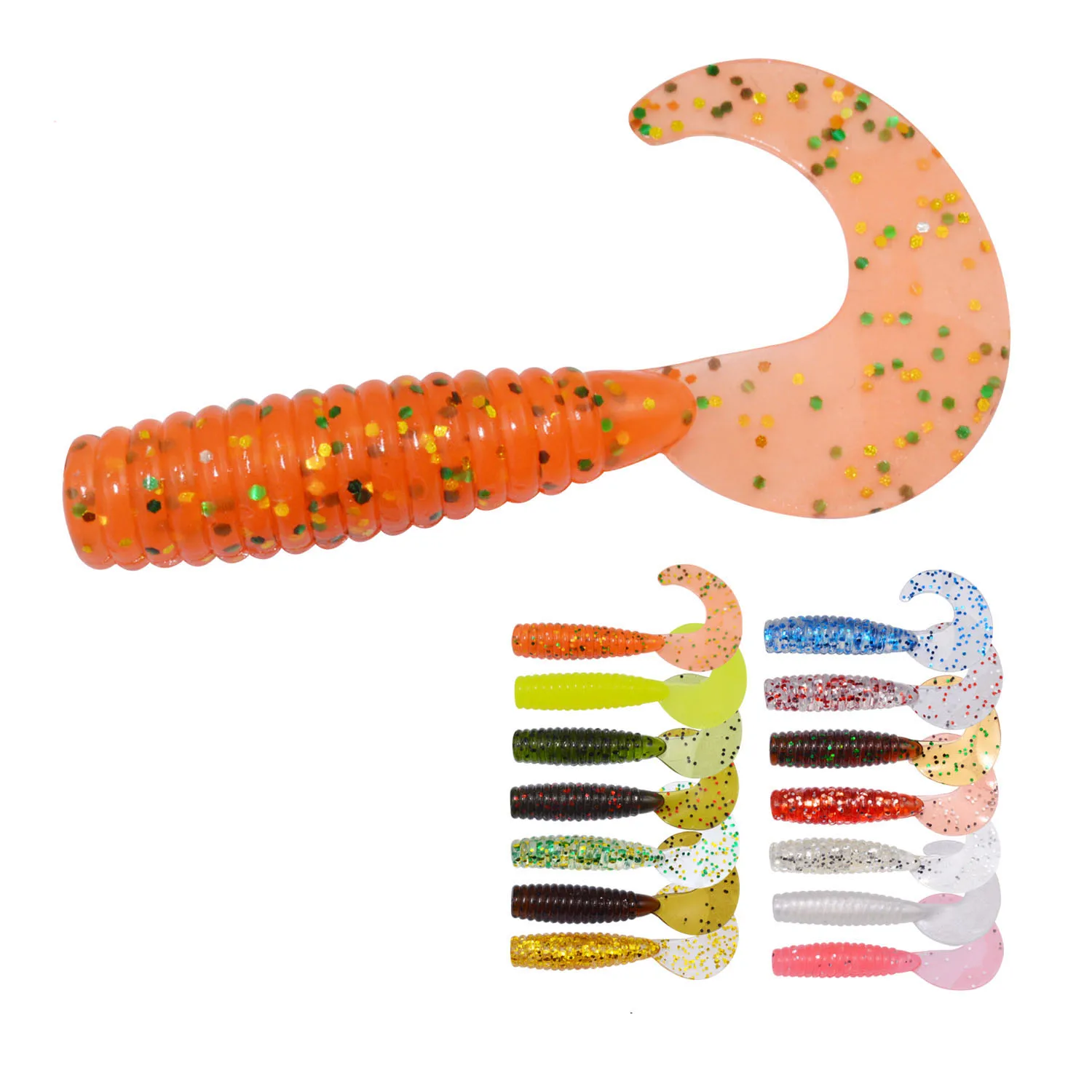 Soft Plastic Lure Molds 1.2g 45mm AR03 Soft Worm Bait Fishing Tackle worms Fishing Bass Lure