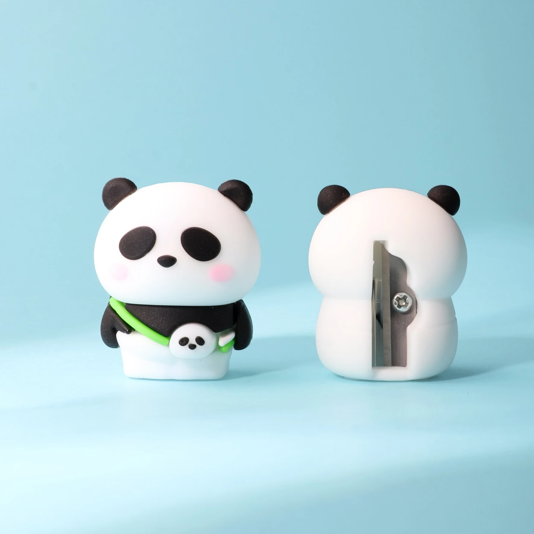 Classic Panda stationery, cute pencil sharpener, small size, easy to carry