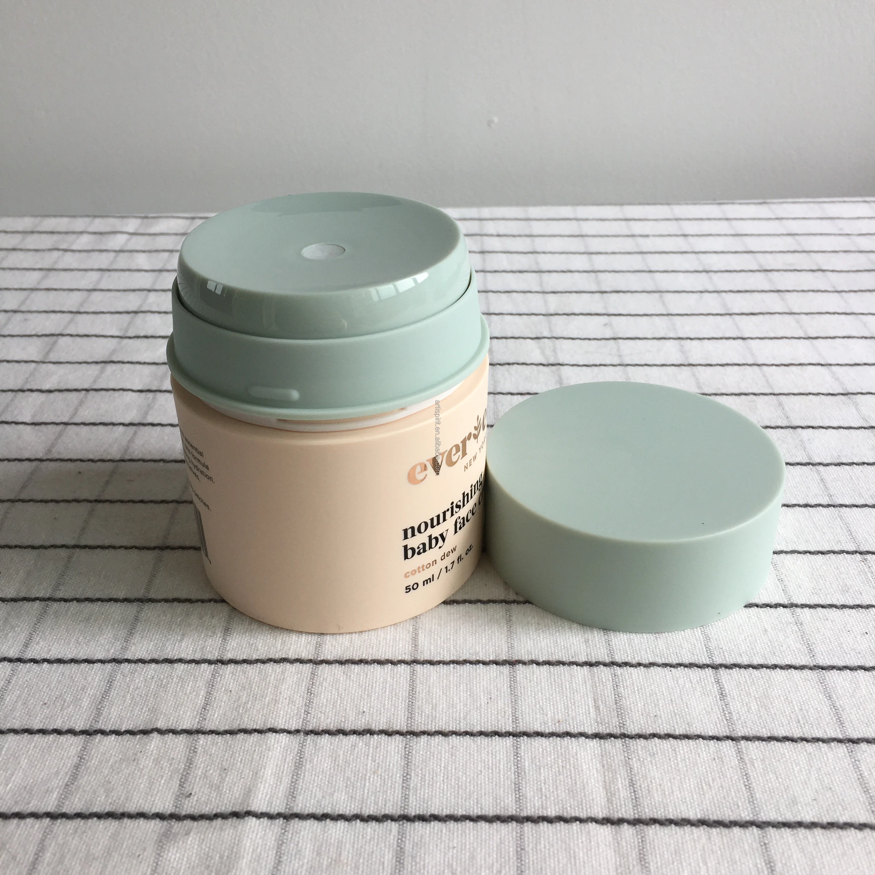 Wholesale easy to press refillable PMMA acrylic PP tank cosmetic airless jar pump custom pink for cream