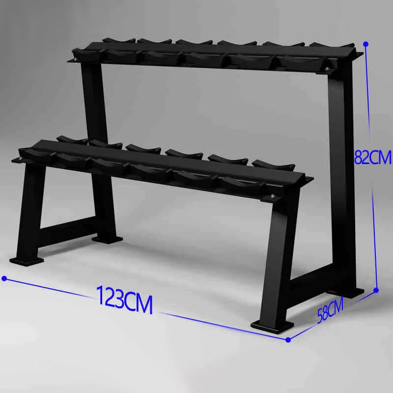 2 Layers Dumbbell Rack 6 pairs 12 pcs Heavy Weight Dumbbell Holder for Gym