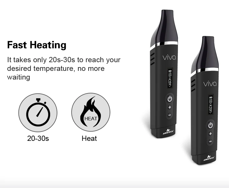 In stock fast shipping dry herb vaporizer airistech herbva viva with big capacity battery online shopping