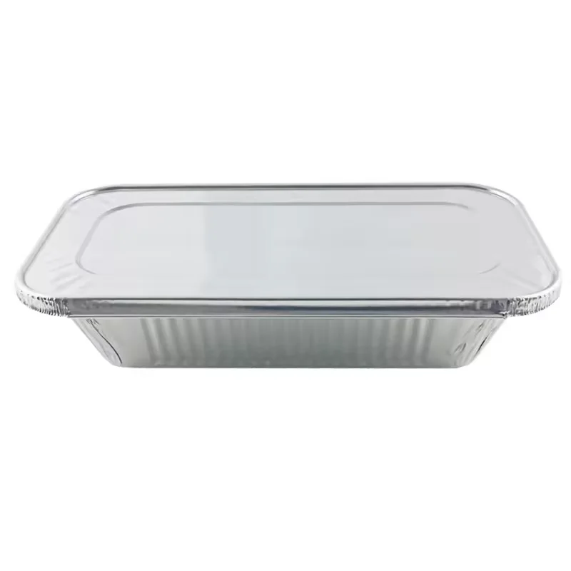 Wholesale Food-grade Rectangular Aluminum Foil PanTake-out Foil Trays Disposable Tray for Cake Bakery Fast Food Foil Container