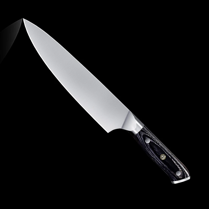 
8 inch german stainless steel professional japanese kitchen chef knife wooden handle gift box handmade 
