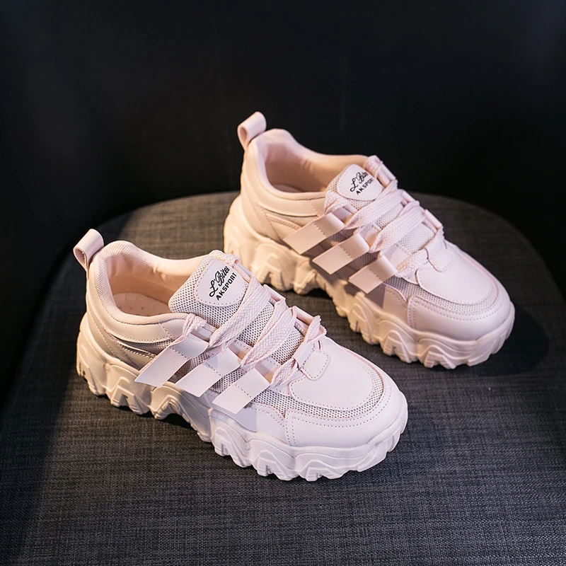 Stylish Sports Women White Designer Shoes Woman Autumn Winter Chunky Sneakers Fashion Light Dad Shoes Ladies Platform Footwear