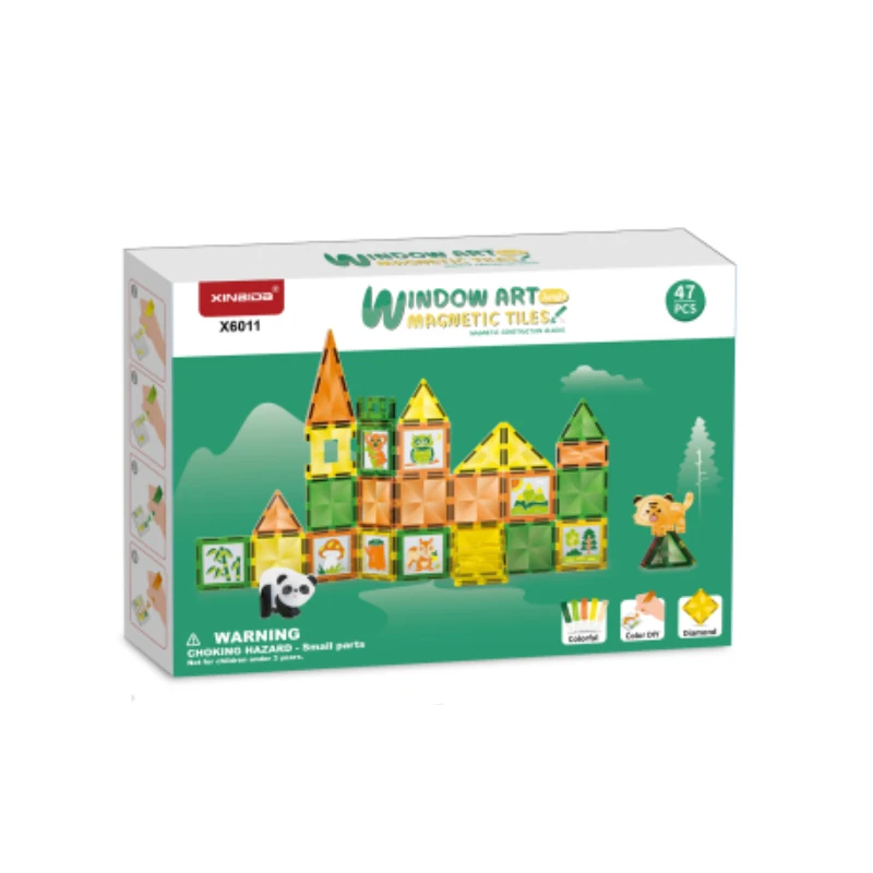 Colorful DIY Building Sets for Kids Magnetic Building Blocks Plastic Glue Gel Painting Magnet Blocks for Toddlers EN71 Certified