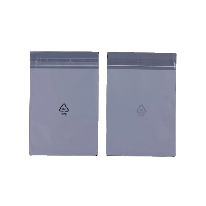 Custom eco friendly matte CPE self-adhesive plastic bag