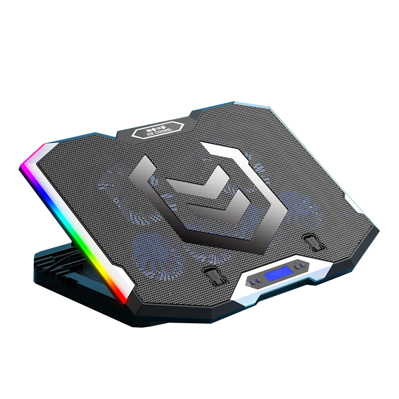 Контрастная игровая охлаждающая подставка RGB с USB-источником питания, держатель для ноутбука, складной охладитель