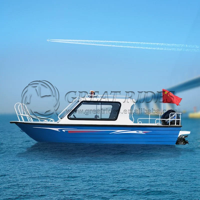 Hot sale 530  5.3m aluminum fishing boats 7 seats motorboats Hull Material Aluminum for water sports