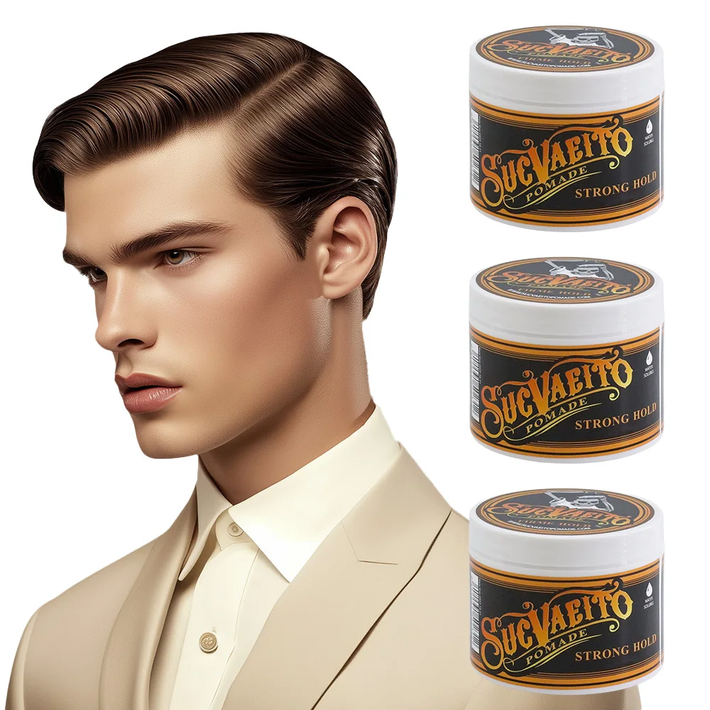 Free Sample In Stock Hot Sale Strong Hold Styling Water Base Barber Hair Pomade Wax Gel For Men