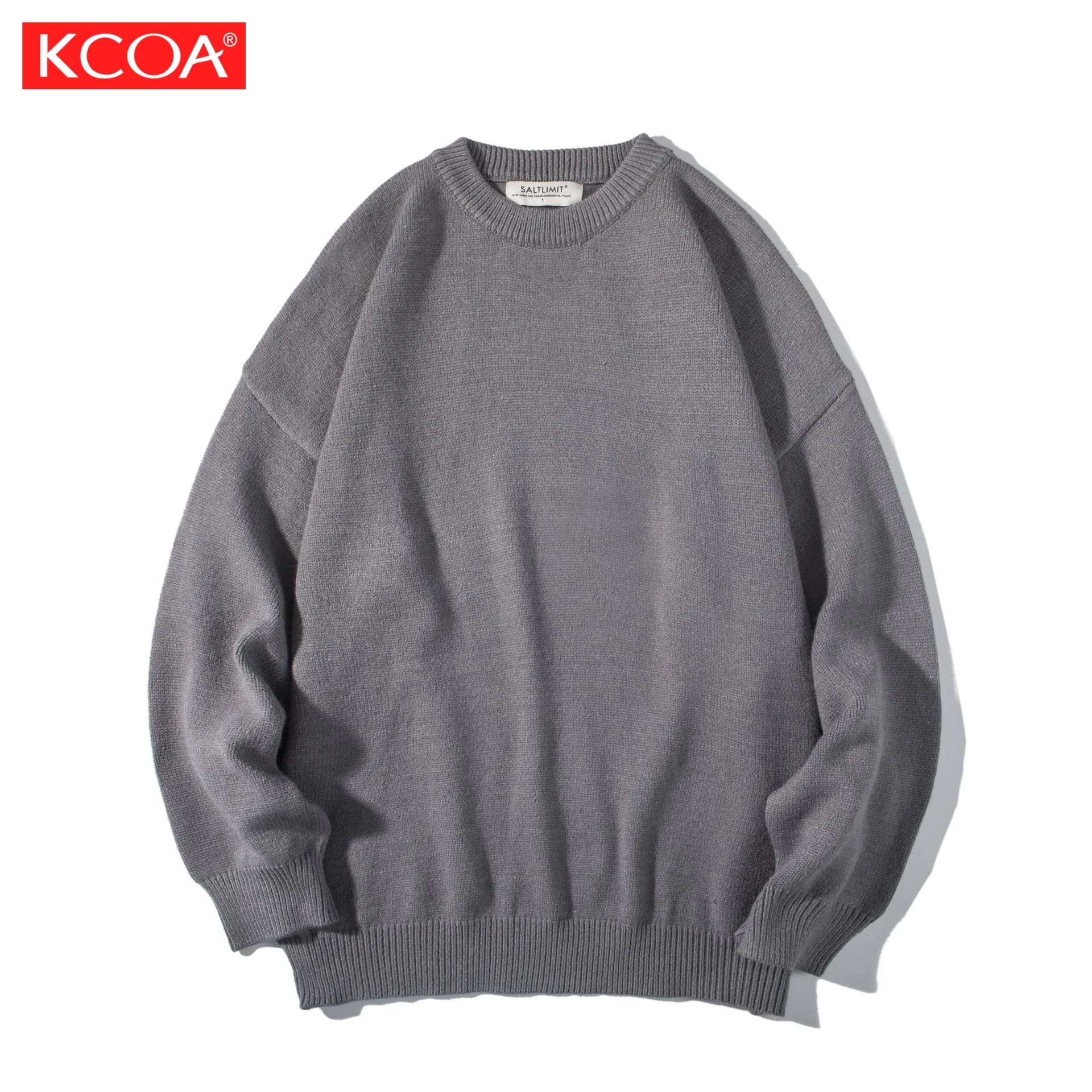 OEM & ODM Custom Modest Pullover Plus Size Crew Neck Plain Knitted Sweaters Men