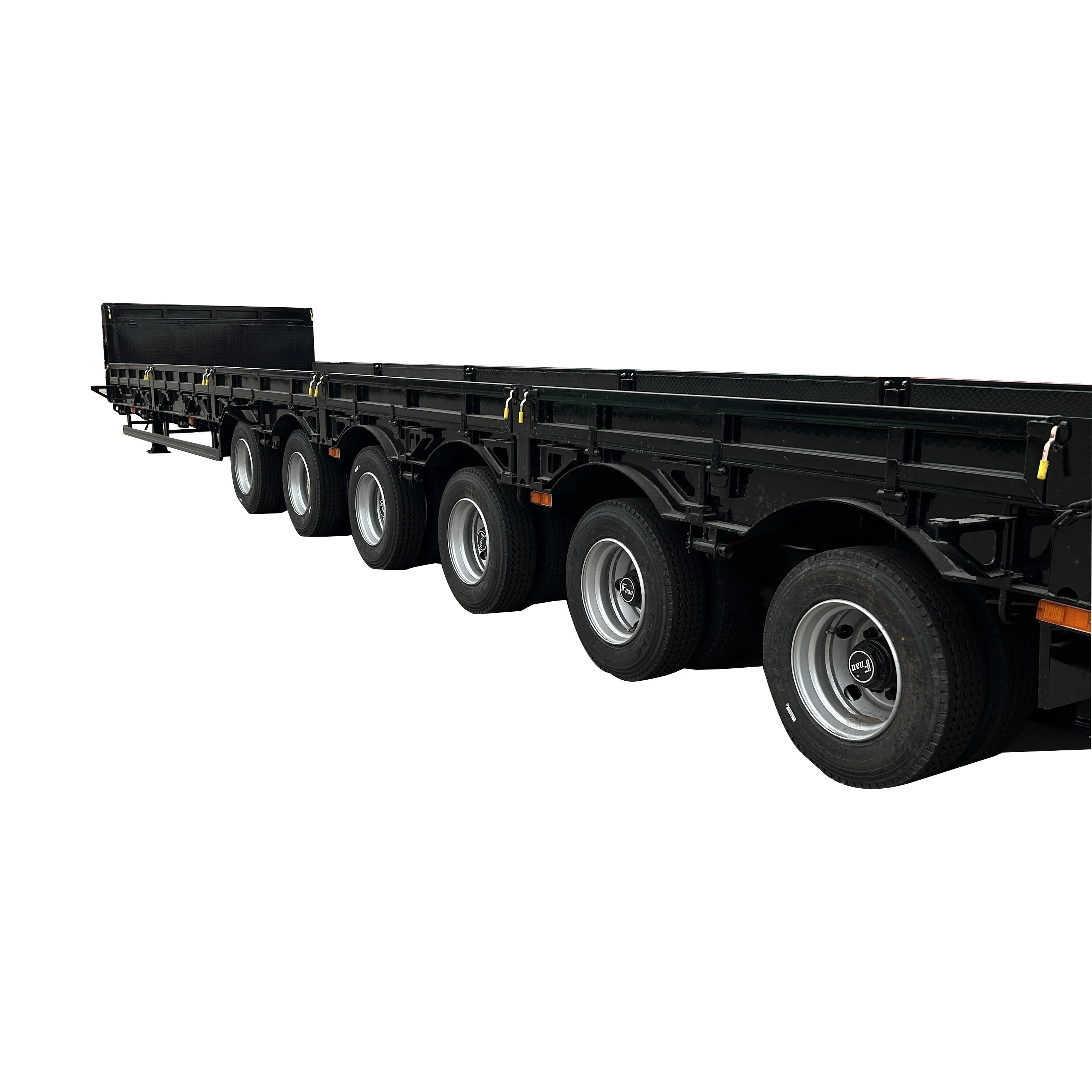 Hot Sale Chinese Special Low Bed Flatbed Truck Flatbed Truck 3 Axles Semi-Trailer Protective Structure