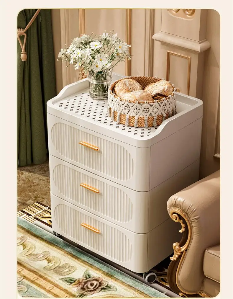Wholesale Wardrobe Storage Cabinet Grocery  Multipurpose Durable Plastic Storage Drawer With Four Wheels