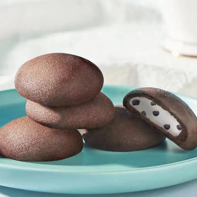 Wholesale Blueberry lactobacillus flavored soft heart cookie 70g Soft Cookies