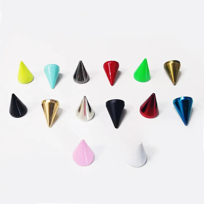 Factory Wholesale Metal Screw Deocrative Punk Studs Rivets Brass Cone Rivet For Leather Bags shoes cloths