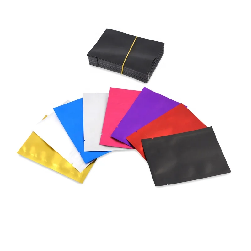 7x10cm Small Matte Colors Frosted Foil Heat Sealable Bag Smell Proof Foil Tester Cosmetic Coffee Mylar Tea  Ziplock Pouch