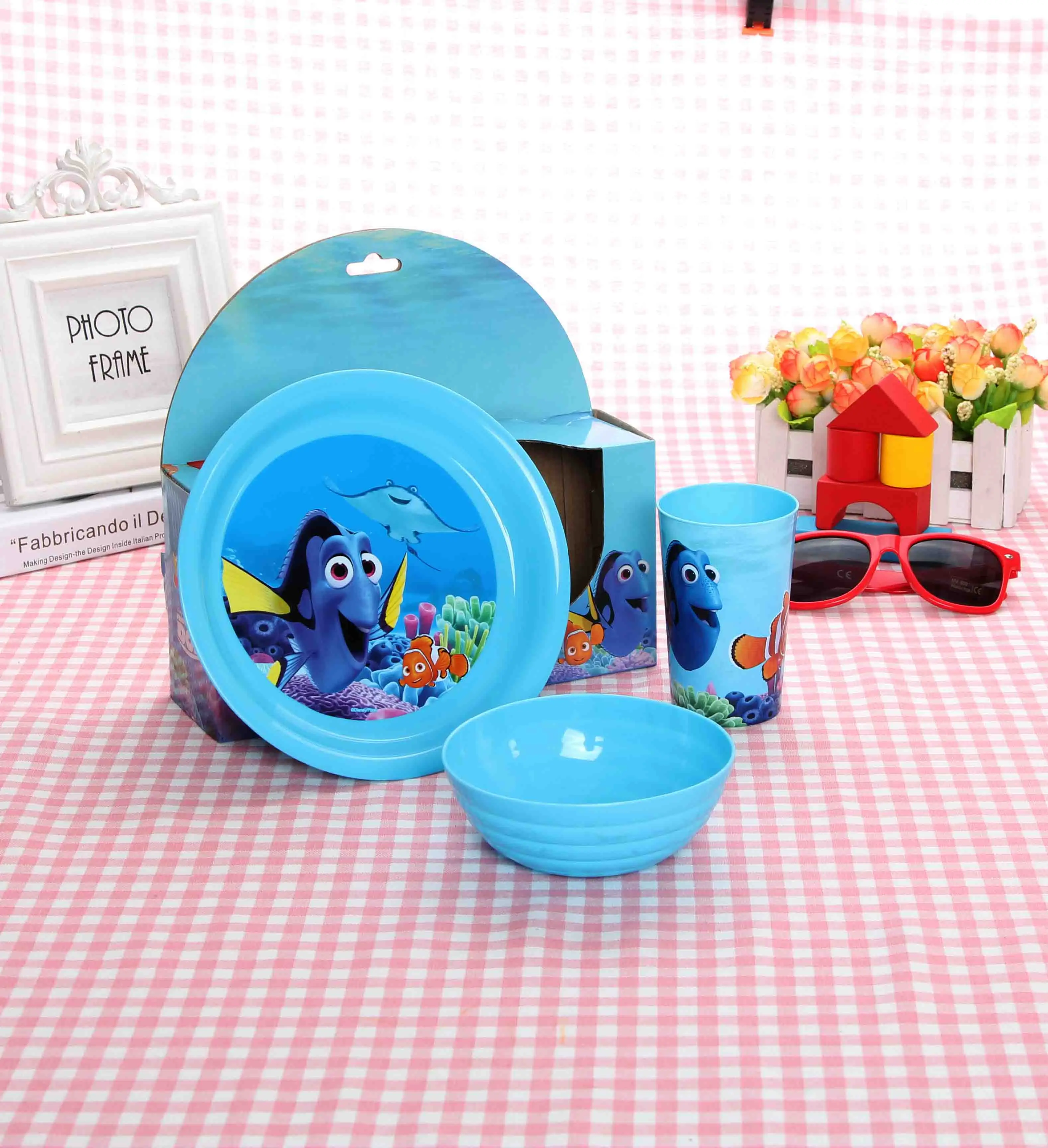 breakfast set with PP material plate bowl cup sets with  lunch sets