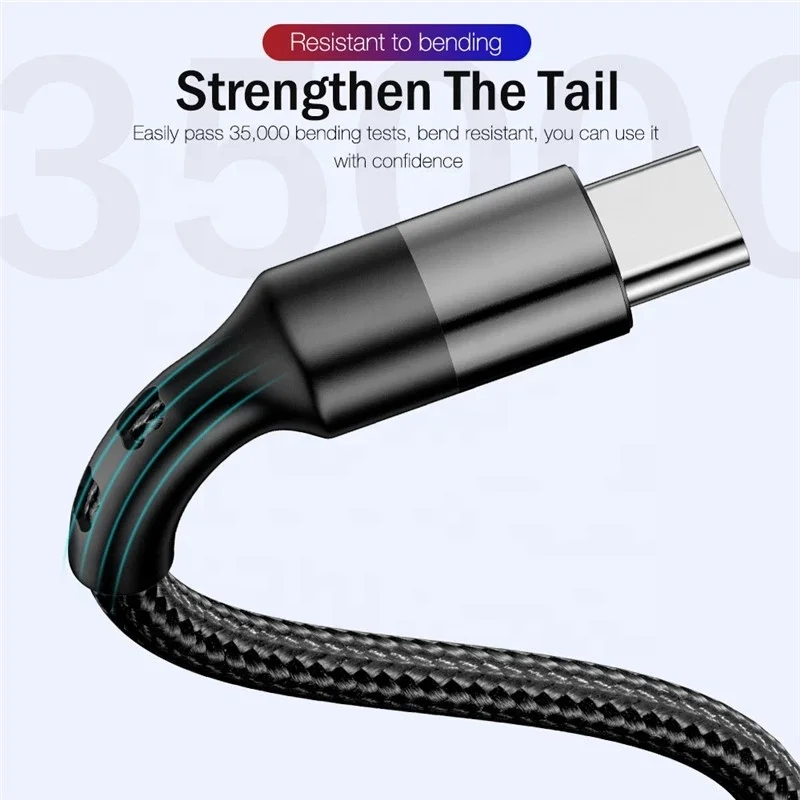 Farsince USB 2 0 3a 5a pd плетеный кабель для быстрой зарядки передачи и зарядный type c-type C Быстрый 5 м
