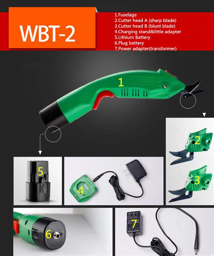  WBT-2 ELECTRIC CUTTER POWER FABRIC SCISSORS ELECTRICAL