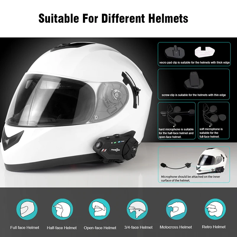 Камера 1080P HD видеорегистратор мотоциклетные шлемы камера Bluetooth групповая связь гарнитура для